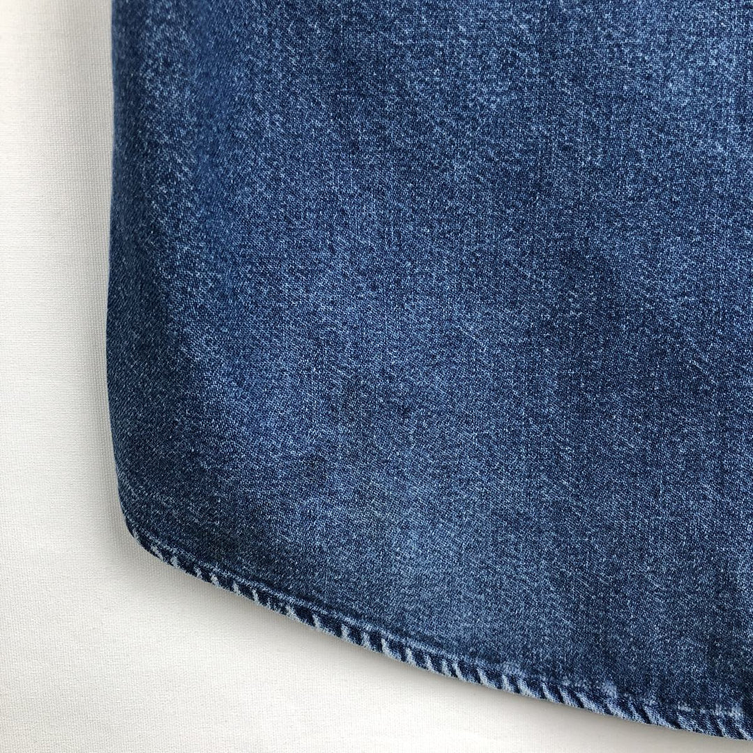 Ralph Lauren CHAPS Long Sleeve Button Down Denim Shirt Men's L Size unclear blue type Vintage Second Hand