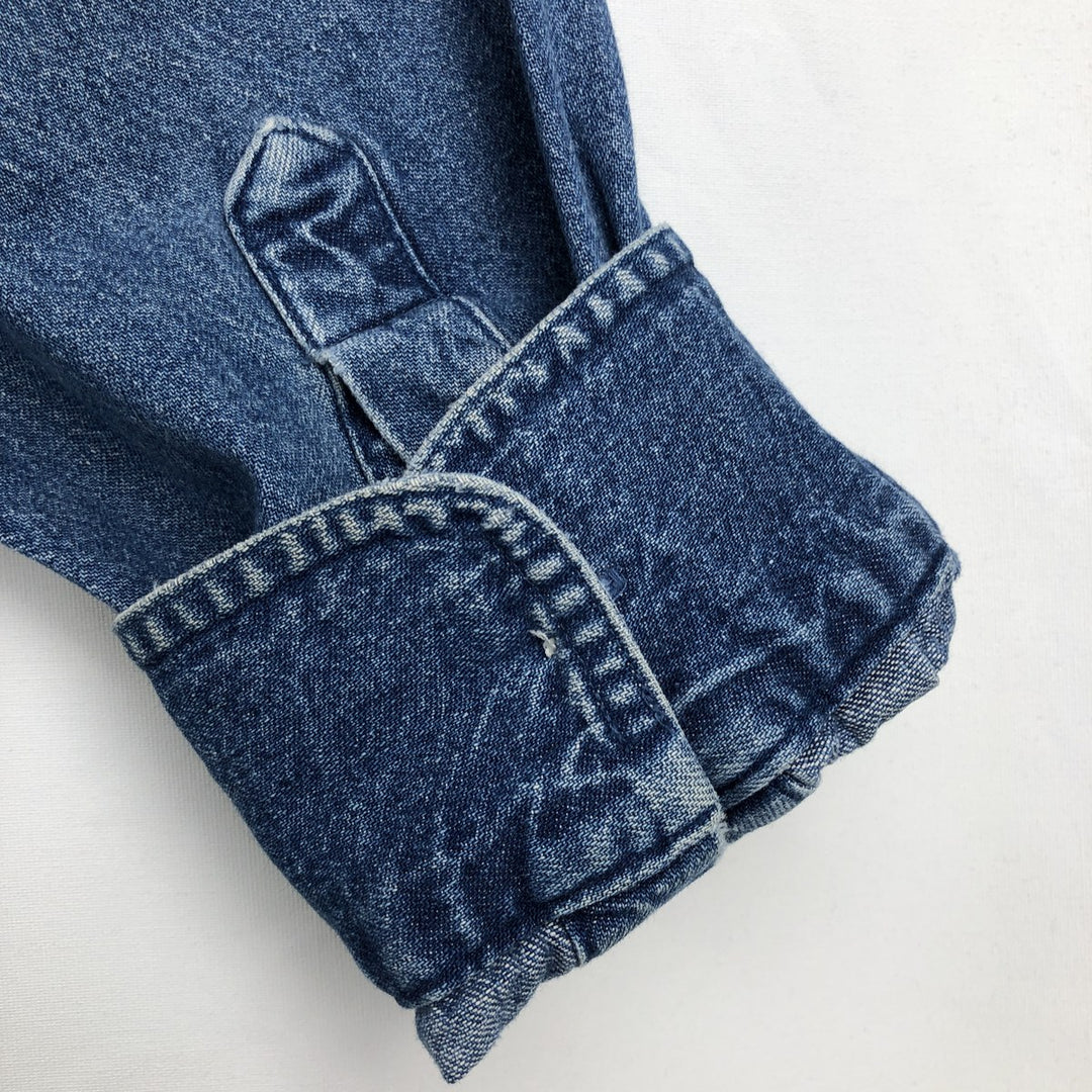 Ralph Lauren CHAPS Long Sleeve Button Down Denim Shirt Men's L Size unclear blue type Vintage Second Hand