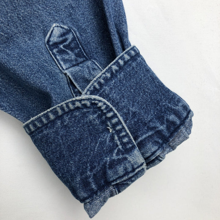 Ralph Lauren CHAPS Long Sleeve Button Down Denim Shirt Men's L Size unclear blue type Vintage Second Hand