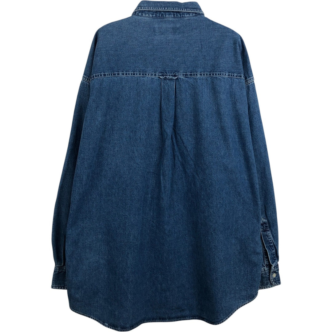 Ralph Lauren CHAPS Long Sleeve Button Down Denim Shirt Men's XL cotton blue type Vintage Second Hand