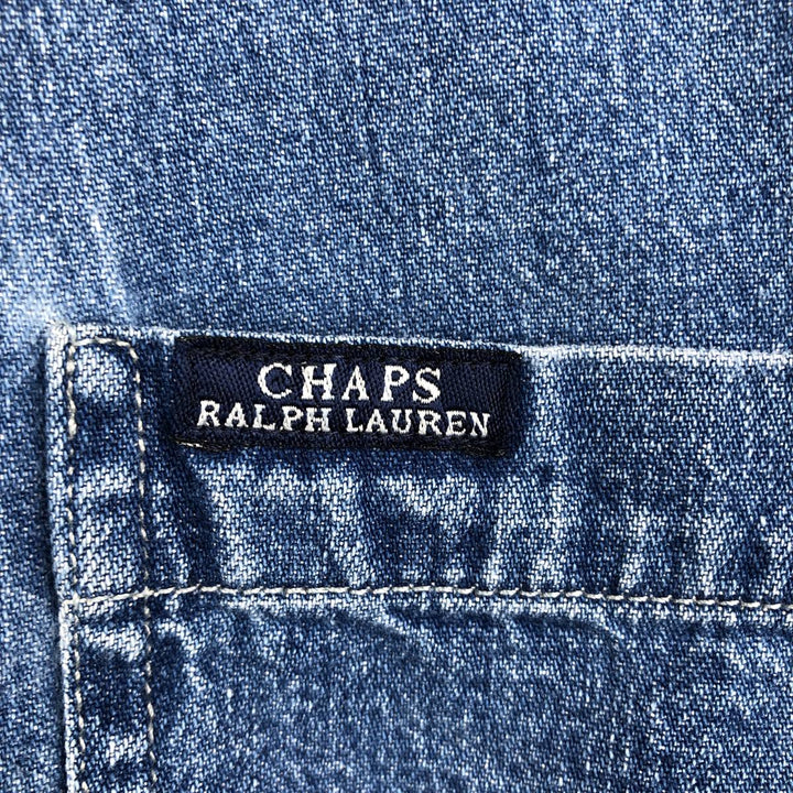 Ralph Lauren CHAPS Long Sleeve Button Down Denim Shirt Men's XL cotton blue type Vintage Second Hand