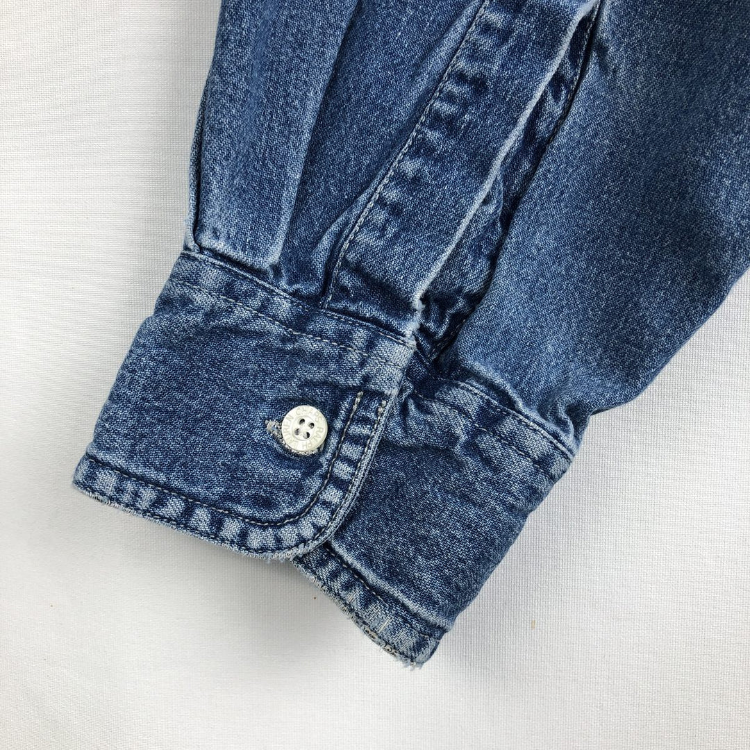 Ralph Lauren CHAPS Long Sleeve Button Down Denim Shirt Men's XL cotton blue type Vintage Second Hand