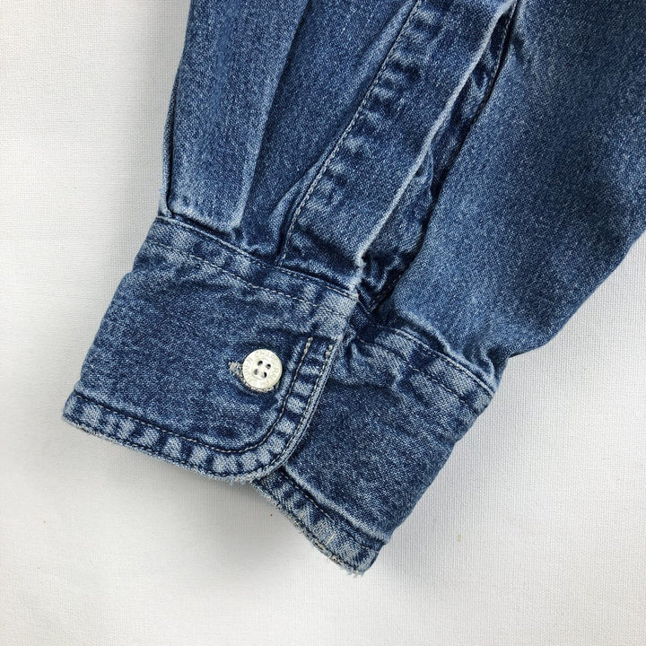 Ralph Lauren CHAPS Long Sleeve Button Down Denim Shirt Men's XL cotton blue type Vintage Second Hand