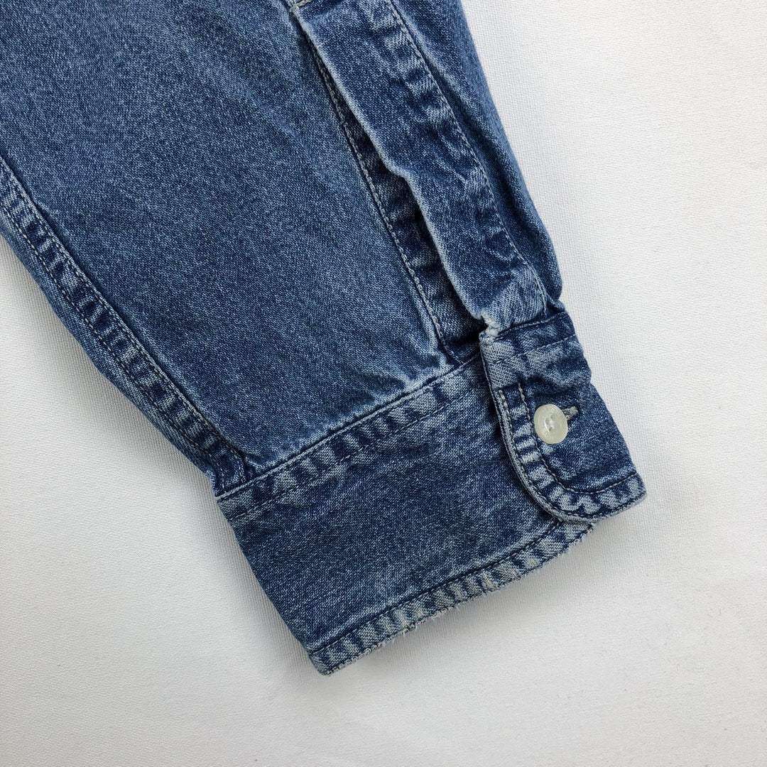Ralph Lauren CHAPS Long Sleeve Button Down Denim Shirt Men's XL cotton blue type Vintage Second Hand