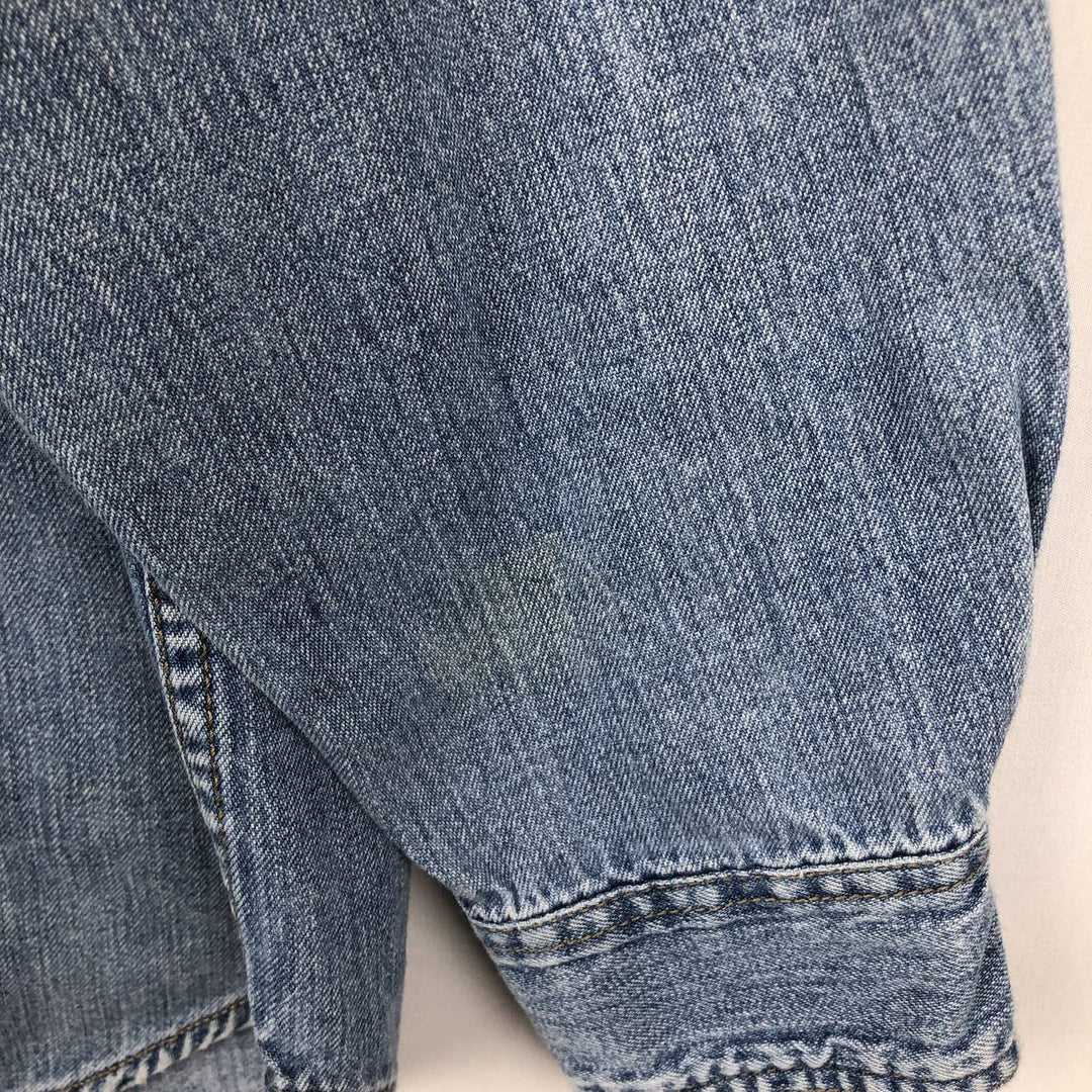90s-00'S Calvin Klein Jeans Stand Collar Long Sleeve Denim Shirt, Men's Size M (approx.), Vintage cotton blue type Vintage Second Hand