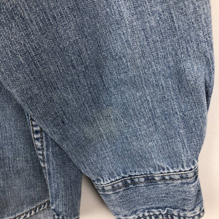 90s-00'S Calvin Klein Jeans Stand Collar Long Sleeve Denim Shirt, Men's Size M (approx.), Vintage cotton blue type Vintage Second Hand