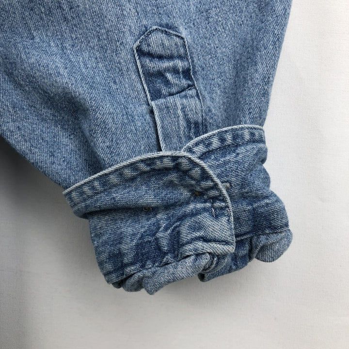 Eddie Bauer Men's Long Sleeve Button-Down Denim Shirt, Size L cotton blue type Vintage Second Hand
