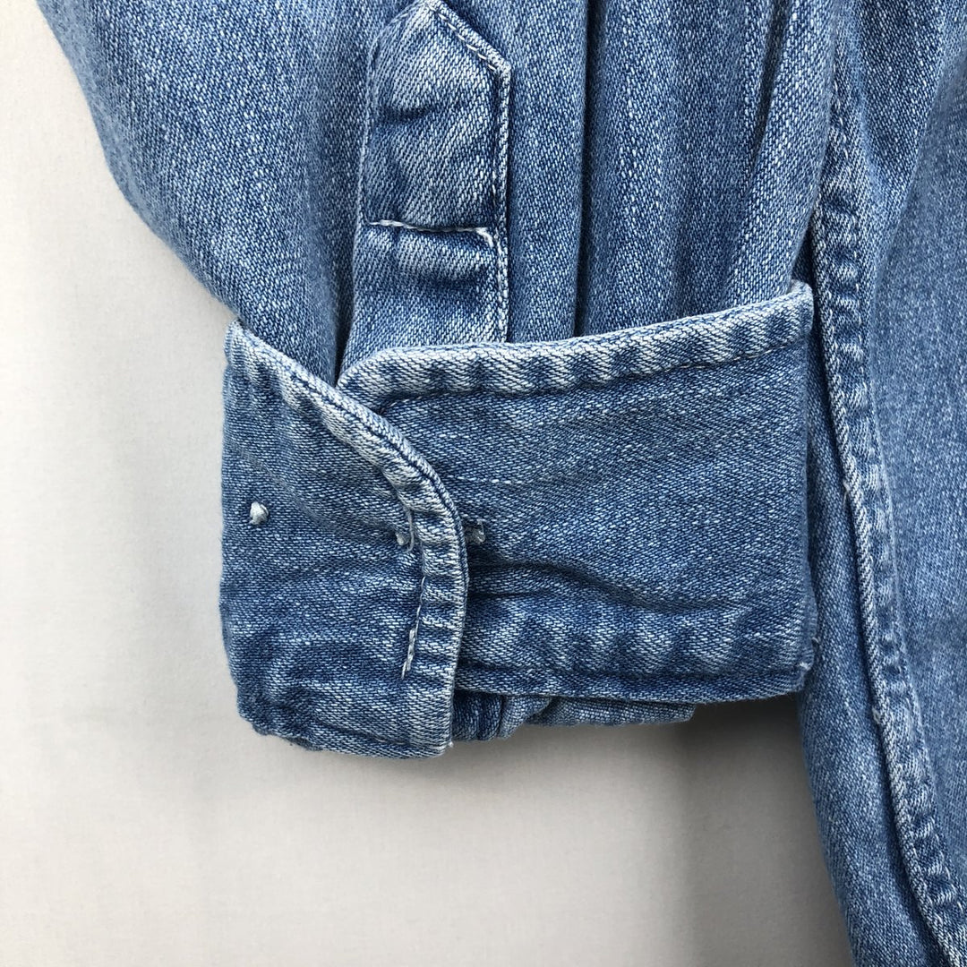 St. John's Bay Long-Sleeve Button-Down Denim Shirt, Men's Size M (Equivalent), Vintage cotton blue type Vintage Second Hand