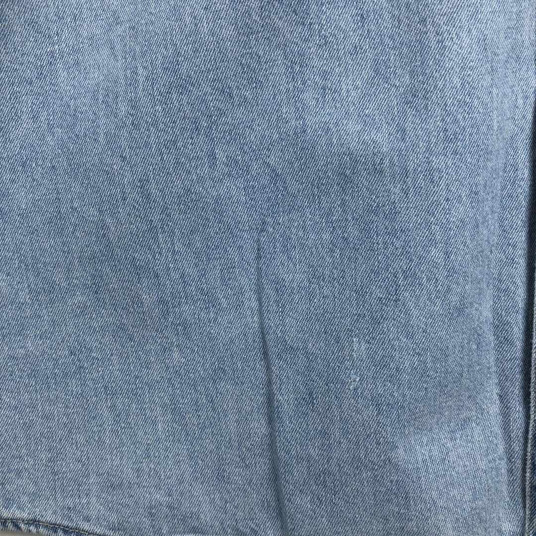 90'S J.Crew Long-Sleeve Button-Down Denim Shirt, Men's Size M (Equivalent), Vintage cotton Blue type light blue Vintage Second Hand