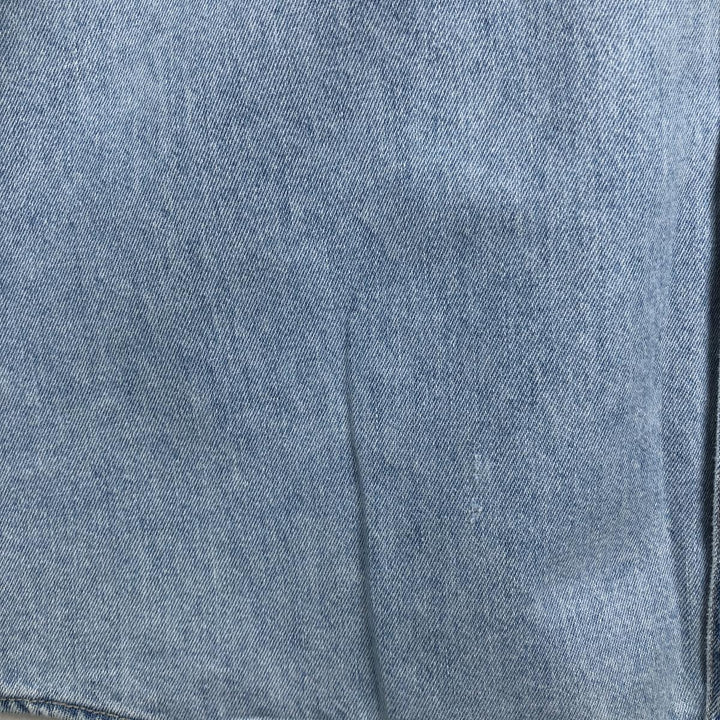 90'S J.Crew Long-Sleeve Button-Down Denim Shirt, Men's Size M (Equivalent), Vintage cotton Blue type light blue Vintage Second Hand