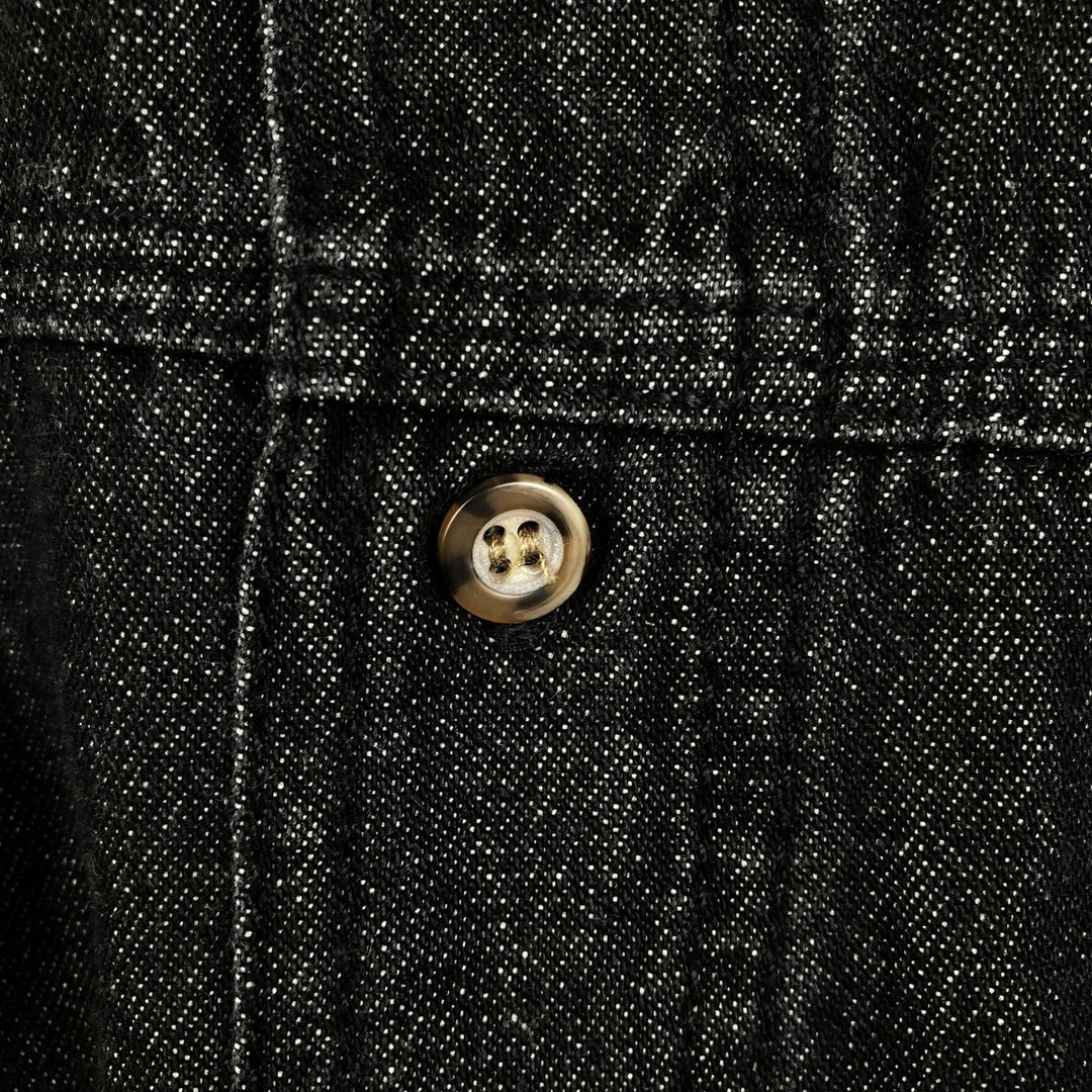 2000'S Woolrich long-sleeved black denim shirt, men's size L (approx.) cotton black type Vintage Second Hand