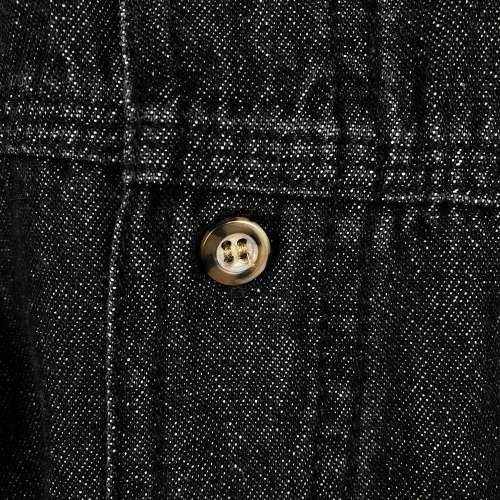 2000'S Woolrich long-sleeved black denim shirt, men's size L (approx.) cotton black type Vintage Second Hand