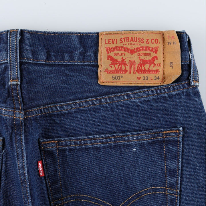 Levi's 501-0000 Straight Denim Pants, Men's W33 (approx.) cotton blue type Vintage Second Hand