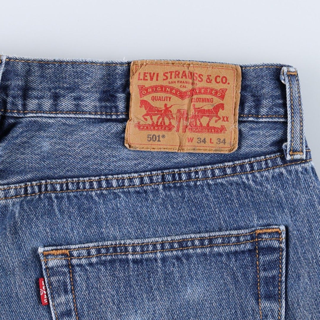 Levi's 501-0194 Straight Denim Pants, Men's W33 (approx.) cotton blue type Vintage Second Hand