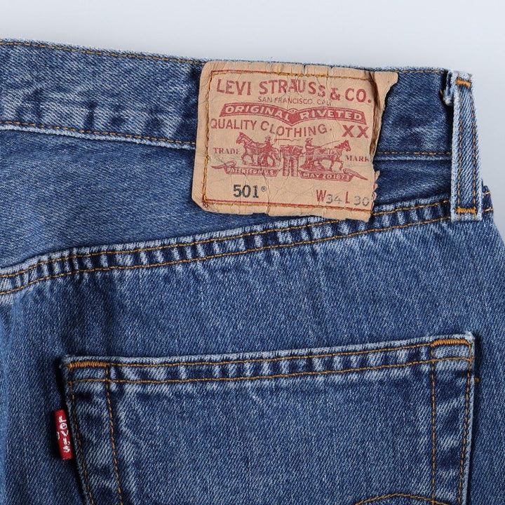 2000'S Levi's 501-0114 Straight Denim Pants, Men's Size W34 (approx.) cotton blue type Vintage Second Hand