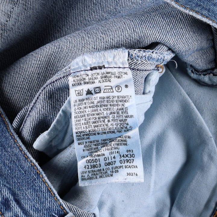 2000'S Levi's 501-0114 Straight Denim Pants, Men's Size W34 (approx.) cotton blue type Vintage Second Hand