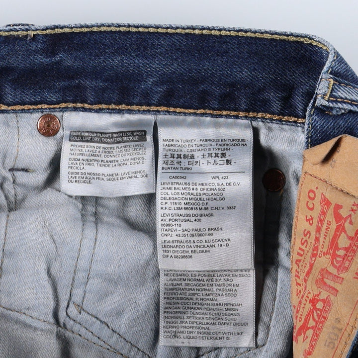 Levi's 501-2529 Straight Denim Pants, Men's W32 (approx.) cotton blue type Vintage Second Hand
