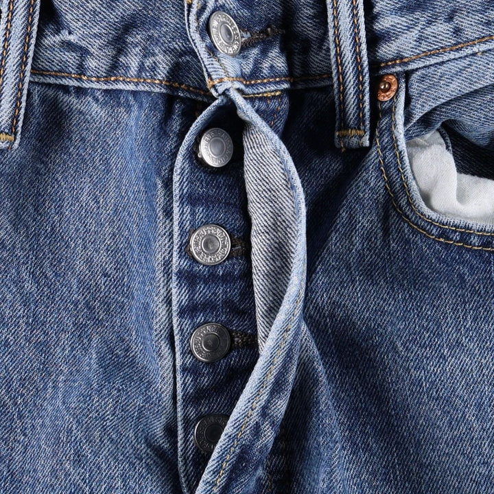Levi's 501 straight denim pants for men, size W33 cotton blue type Vintage Second Hand