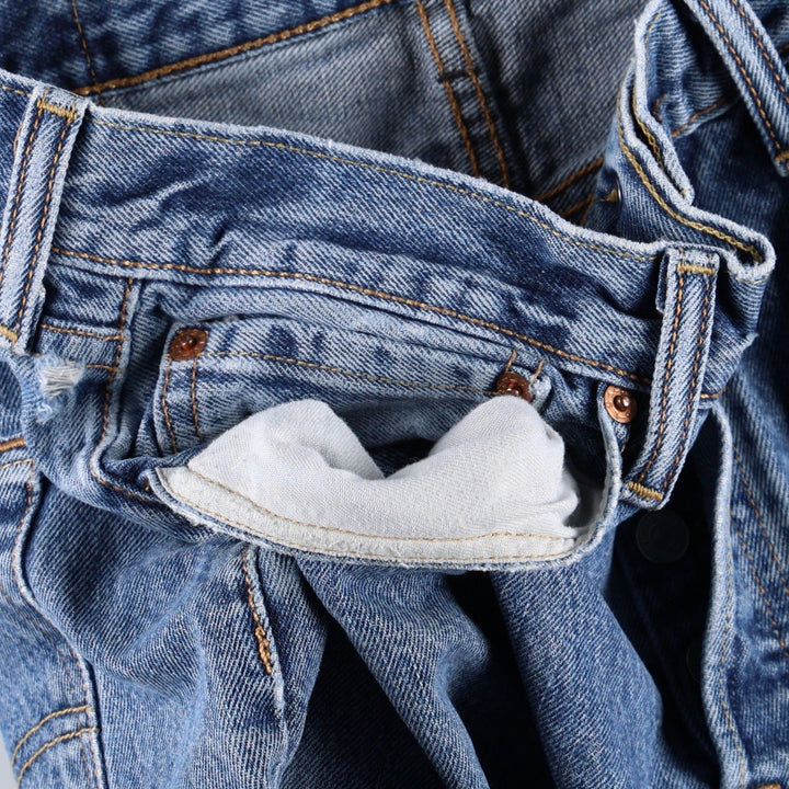 Levi's 501 straight denim pants for men, size W33 cotton blue type Vintage Second Hand