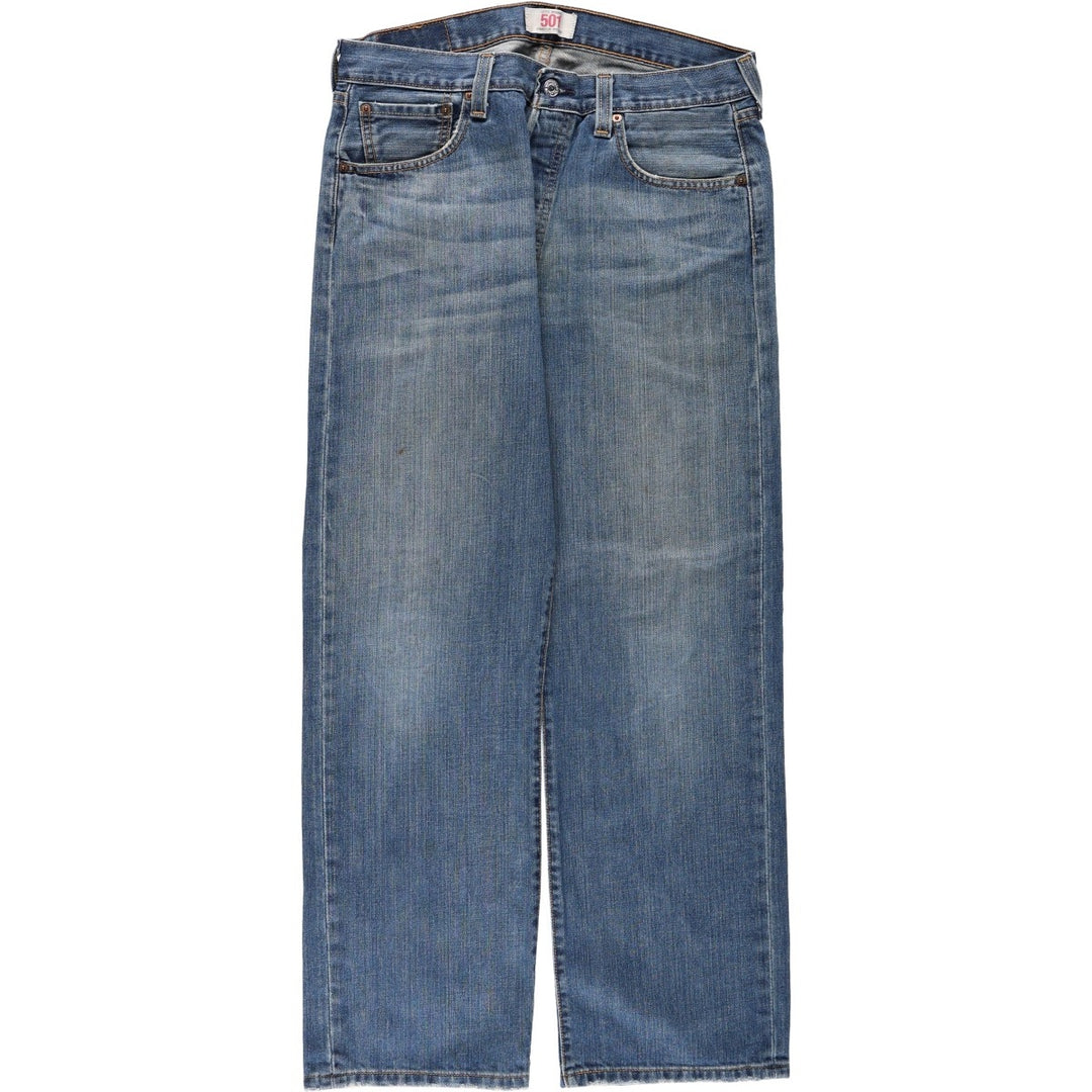 Levi's 501 Straight Leg Button-Fly Denim Pants for Men, W34 equivalent cotton blue type Vintage Second Hand