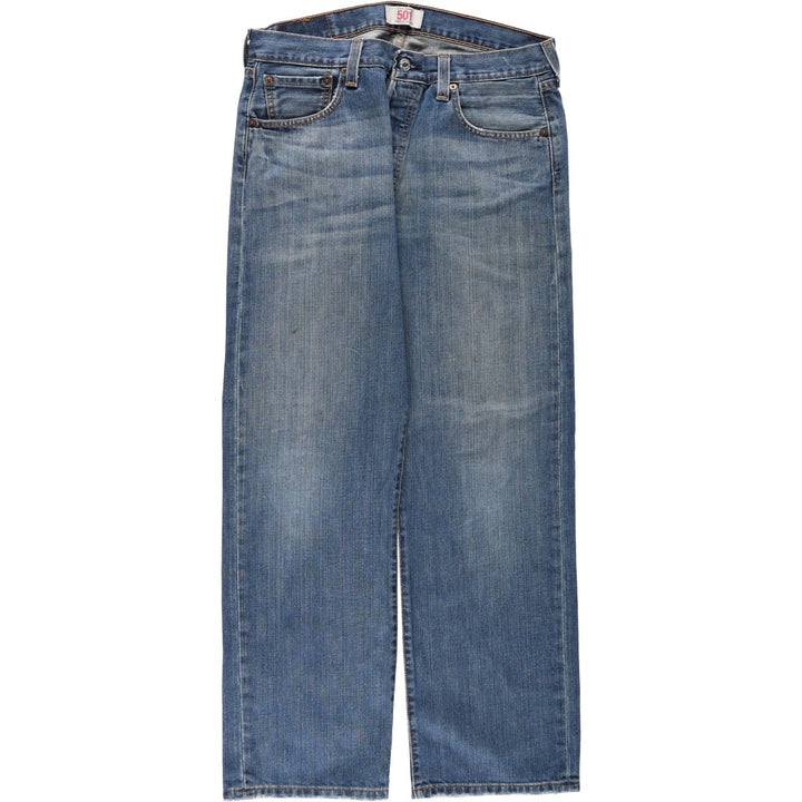 Levi's 501 Straight Leg Button-Fly Denim Pants for Men, W34 equivalent cotton blue type Vintage Second Hand