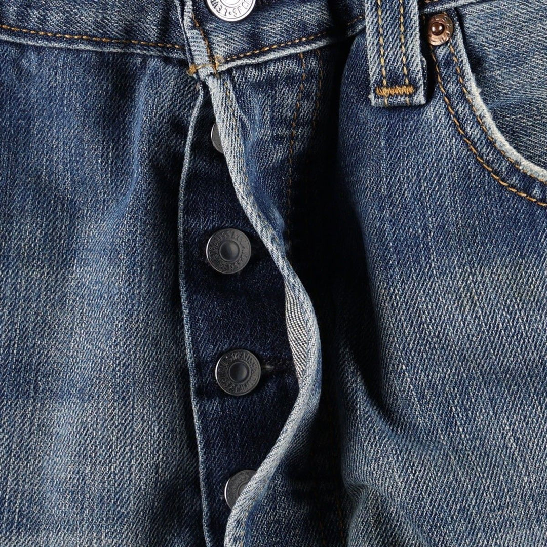 Levi's 501 Straight Leg Button-Fly Denim Pants for Men, W34 equivalent cotton blue type Vintage Second Hand