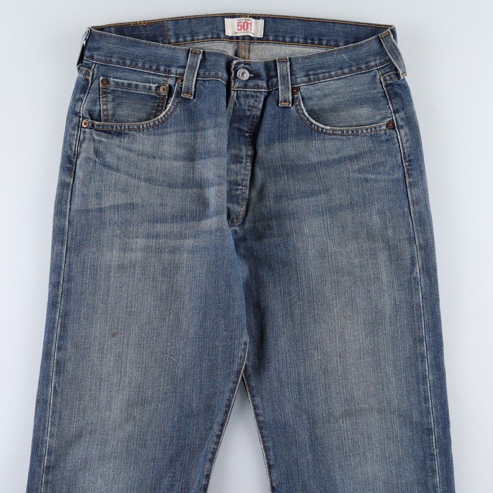 Levi's 501 Straight Leg Button-Fly Denim Pants for Men, W34 equivalent cotton blue type Vintage Second Hand