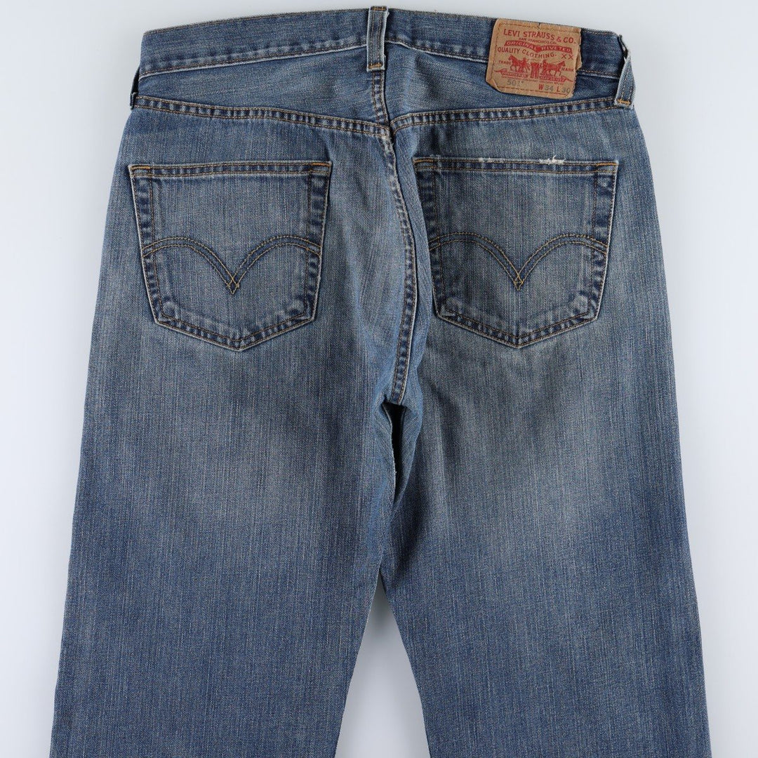 Levi's 501 Straight Leg Button-Fly Denim Pants for Men, W34 equivalent cotton blue type Vintage Second Hand