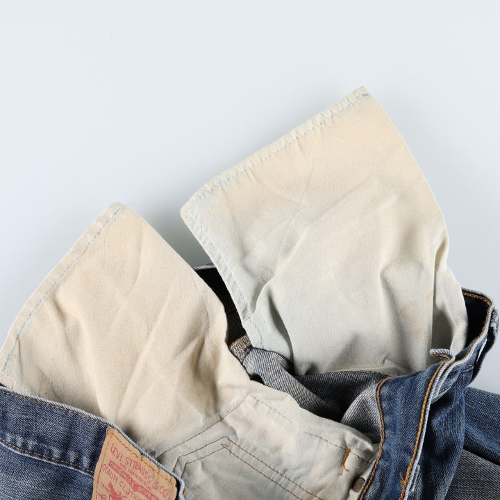 Levi's 501 Straight Leg Button-Fly Denim Pants for Men, W34 equivalent cotton blue type Vintage Second Hand