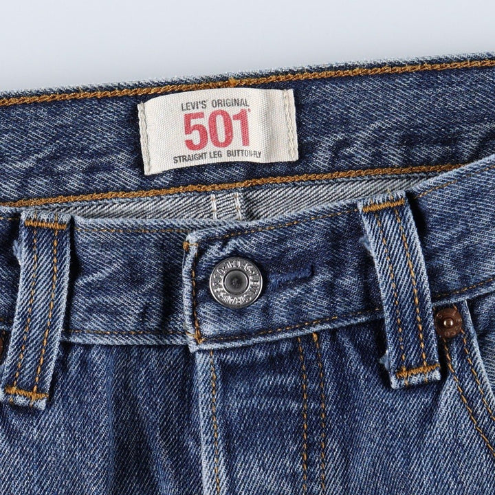 Levi's 501 straight denim pants for men, size W32 unclear blue type Vintage Second Hand