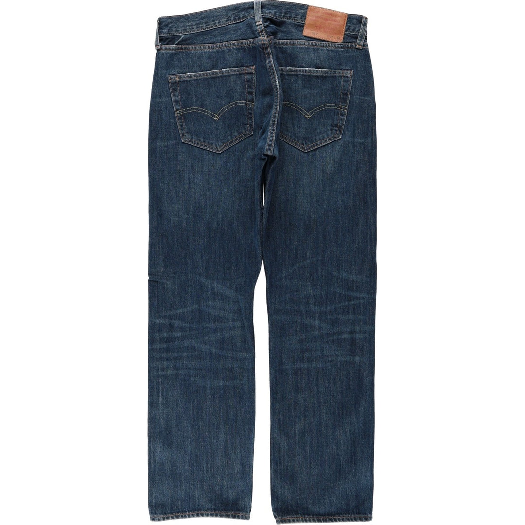 Levi's 501 LEVI'S PREMIUM Big E straight denim pants, men's size W33 (approx.) cotton blue type Vintage Second Hand