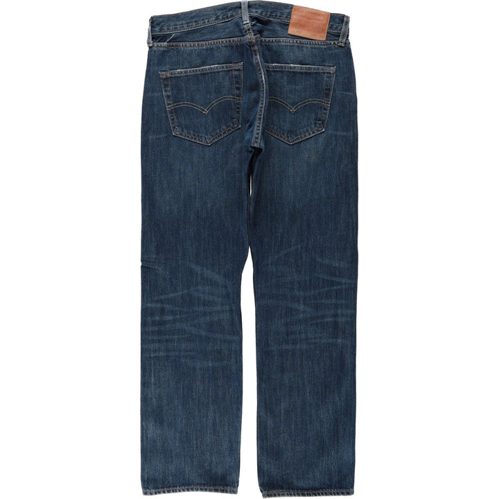 Levi's 501 LEVI'S PREMIUM Big E straight denim pants, men's size W33 (approx.) cotton blue type Vintage Second Hand