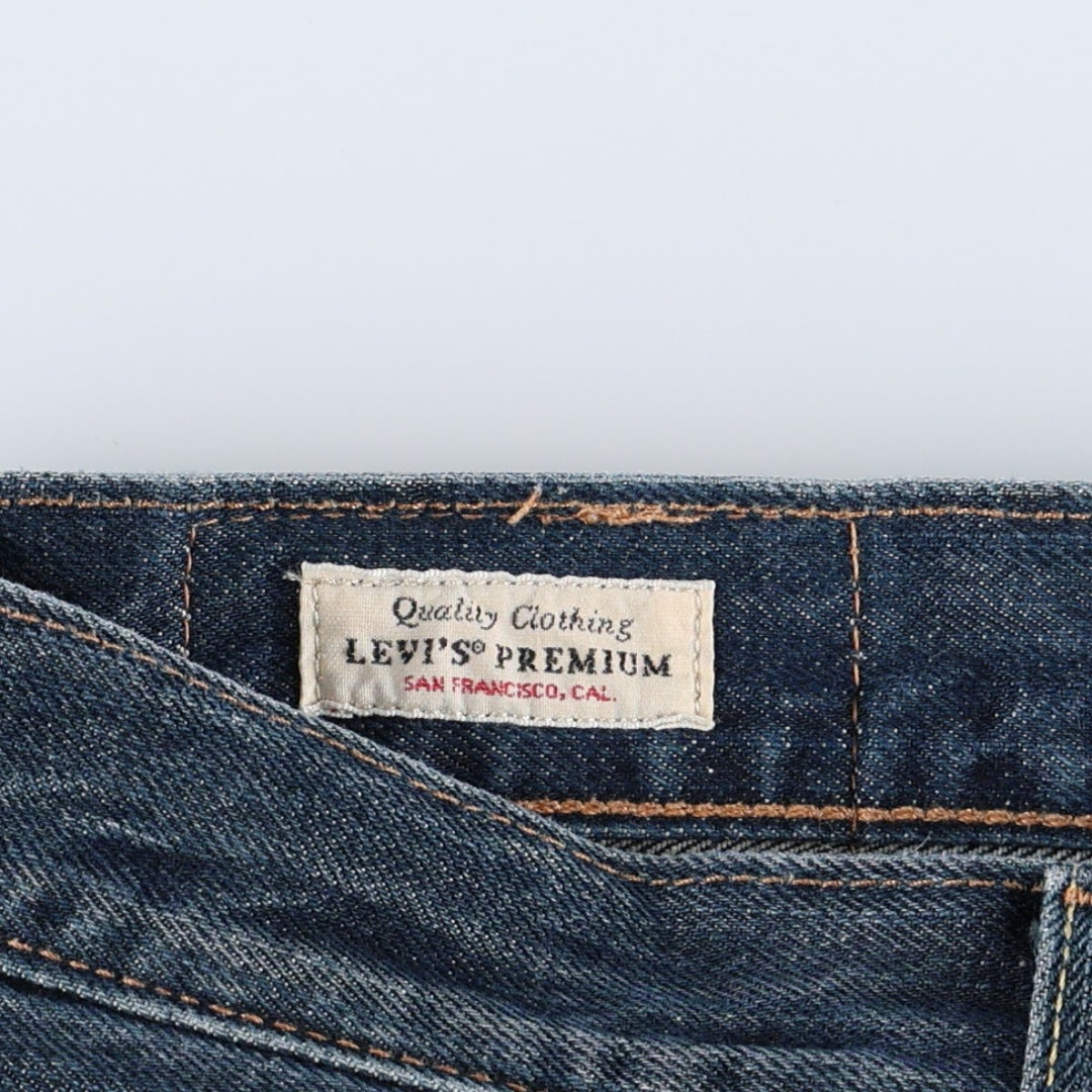 Levi's 501 LEVI'S PREMIUM Big E straight denim pants, men's size W33 (approx.) cotton blue type Vintage Second Hand