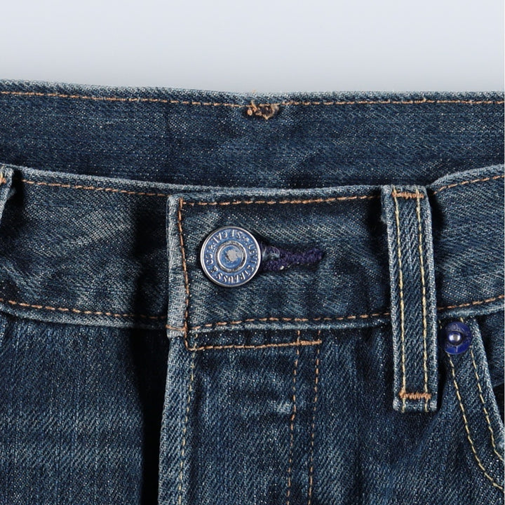 Levi's 501 LEVI'S PREMIUM Big E straight denim pants, men's size W33 (approx.) cotton blue type Vintage Second Hand