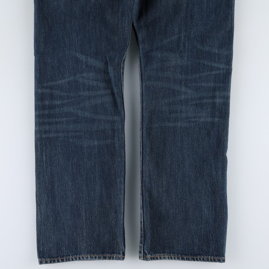 Levi's 501 LEVI'S PREMIUM Big E straight denim pants, men's size W33 (approx.) cotton blue type Vintage Second Hand