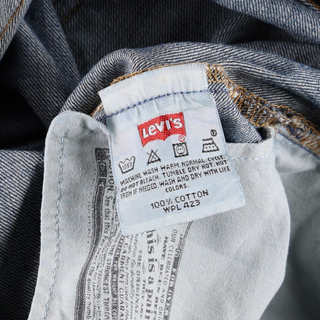 00'S Levi's 501 straight denim pants for men, size W32 cotton blue type Vintage Second Hand