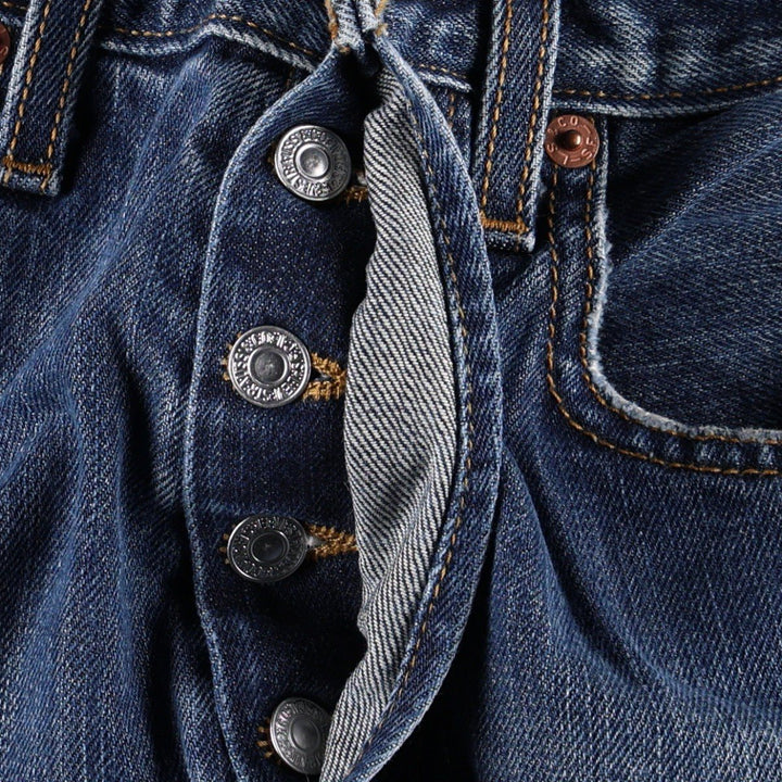 00'S Levi's 501 straight denim pants for men, size W32 cotton blue type Vintage Second Hand