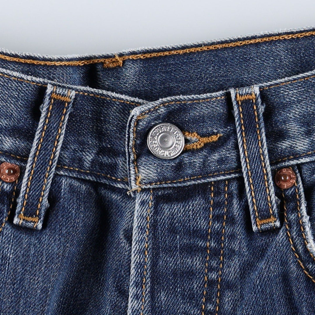 00'S Levi's 501 straight denim pants for men, size W32 cotton blue type Vintage Second Hand