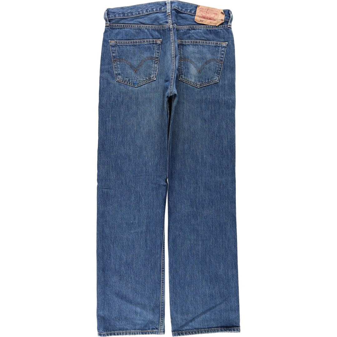 Levi's 501 Euro model straight denim pants for men, size W34 cotton blue type Vintage Second Hand