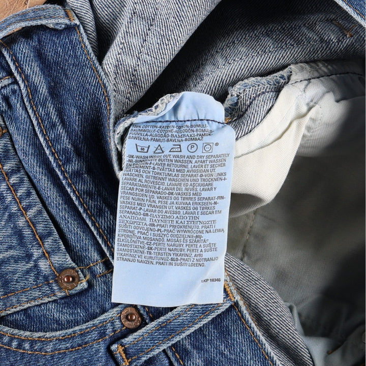 Levi's 501 Euro model straight denim pants for men, size W34 cotton blue type Vintage Second Hand