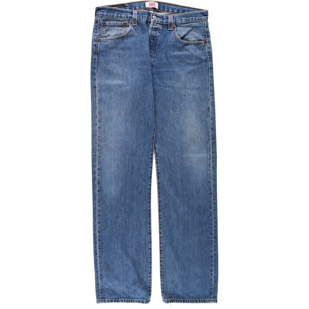 2000'S Levi's 501 Straight Leg Button-Fly Straight Denim Pants, Men's Size W34 (approx.) cotton blue type Vintage Second Hand