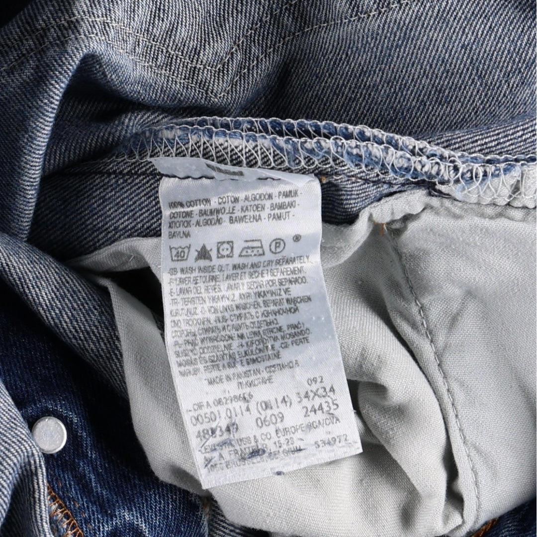 2000'S Levi's 501 Straight Leg Button-Fly Straight Denim Pants, Men's Size W34 (approx.) cotton blue type Vintage Second Hand