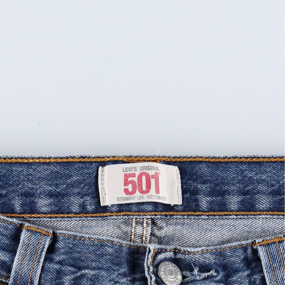 2000'S Levi's 501 Straight Leg Button-Fly Straight Denim Pants, Men's Size W34 (approx.) cotton blue type Vintage Second Hand