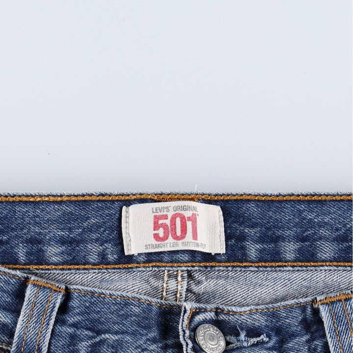 2000'S Levi's 501 Straight Leg Button-Fly Straight Denim Pants, Men's Size W34 (approx.) cotton blue type Vintage Second Hand