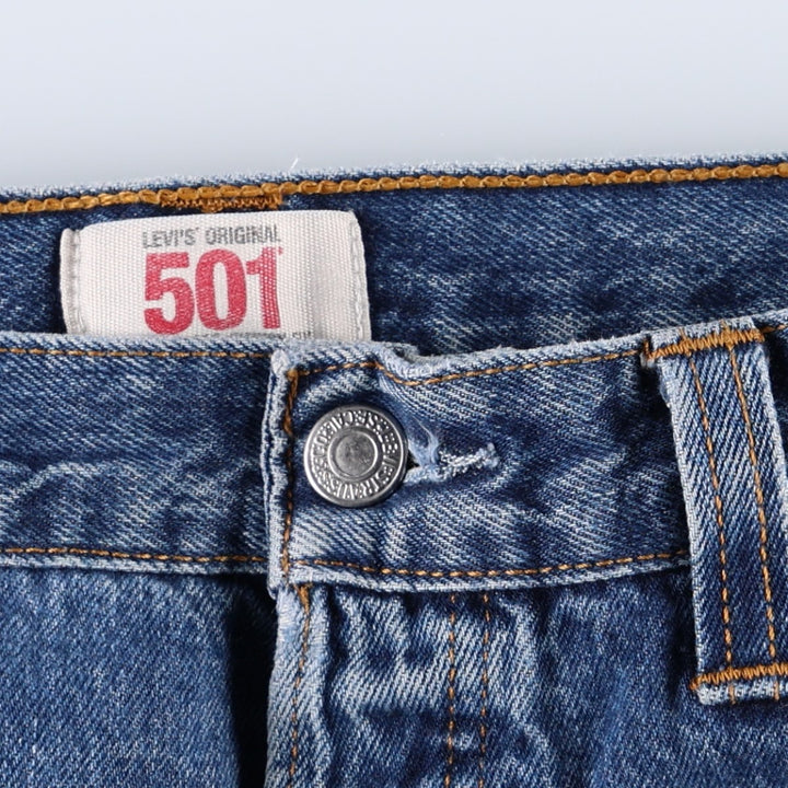 2000'S Levi's 501 Straight Leg Button-Fly Straight Denim Pants, Men's Size W34 (approx.) cotton blue type Vintage Second Hand