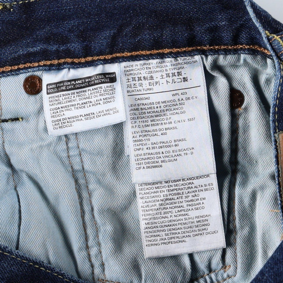 Levi's 501-0101 Straight Denim Pants, Men's Size W34 (approx.) cotton blue type Vintage Second Hand
