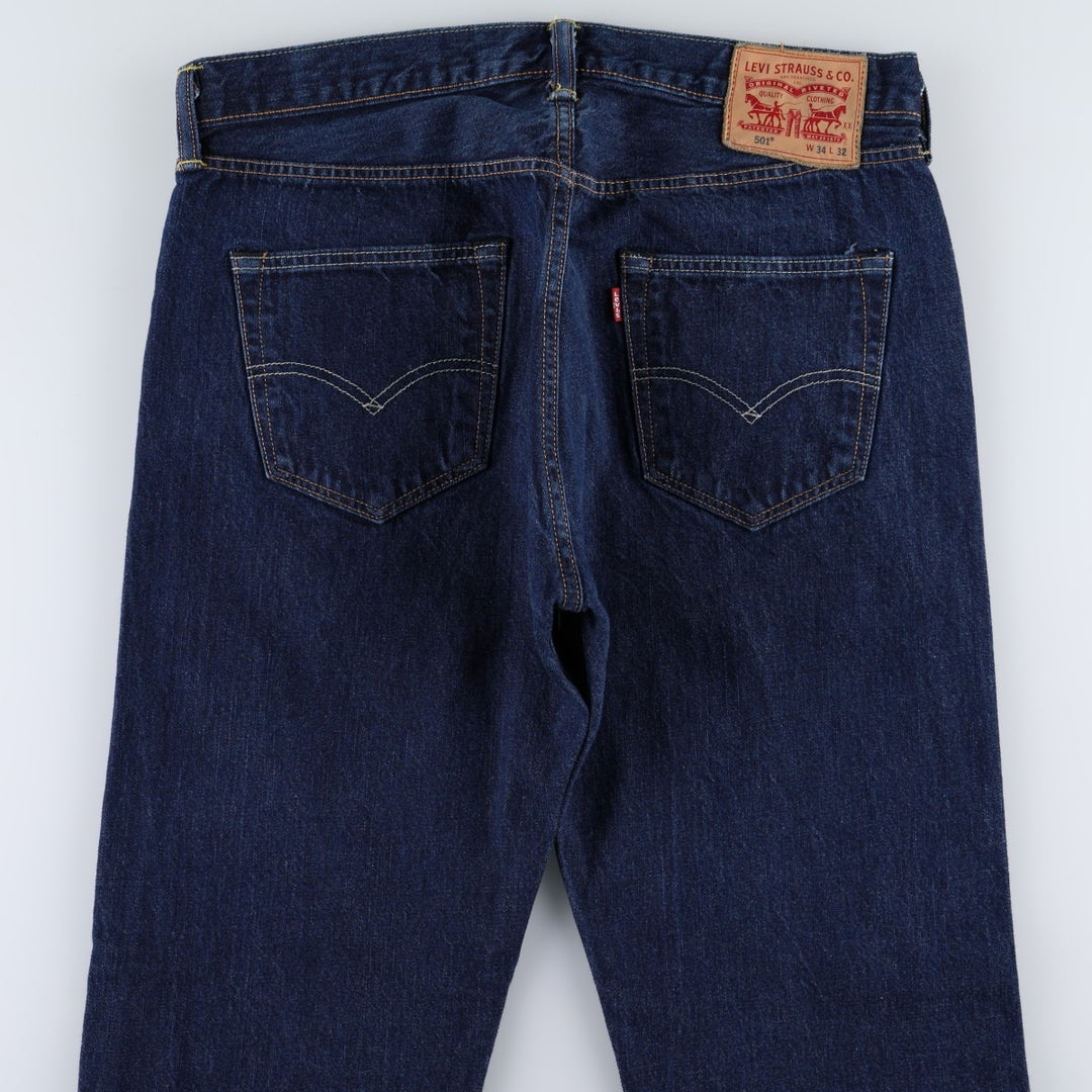 Levi's 501-0101 Straight Denim Pants, Men's Size W34 (approx.) cotton blue type Vintage Second Hand