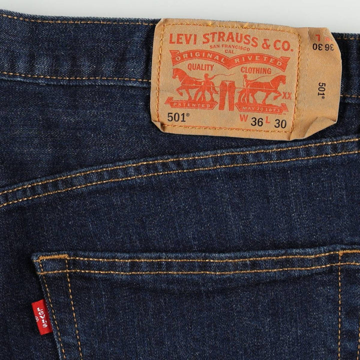 Levi's 501 straight denim pants for men, size W37 cotton blue type Vintage Second Hand