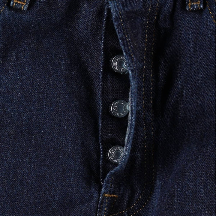 Dark navy Levi's 501 straight-leg denim pants, men's size W33 cotton Navy blue Vintage Second Hand