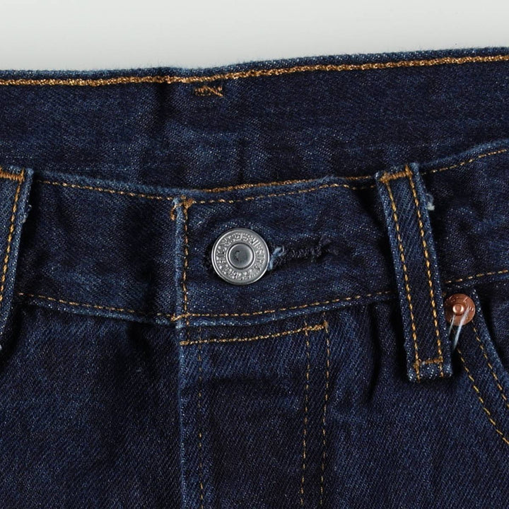 Dark navy Levi's 501 straight-leg denim pants, men's size W33 cotton Navy blue Vintage Second Hand